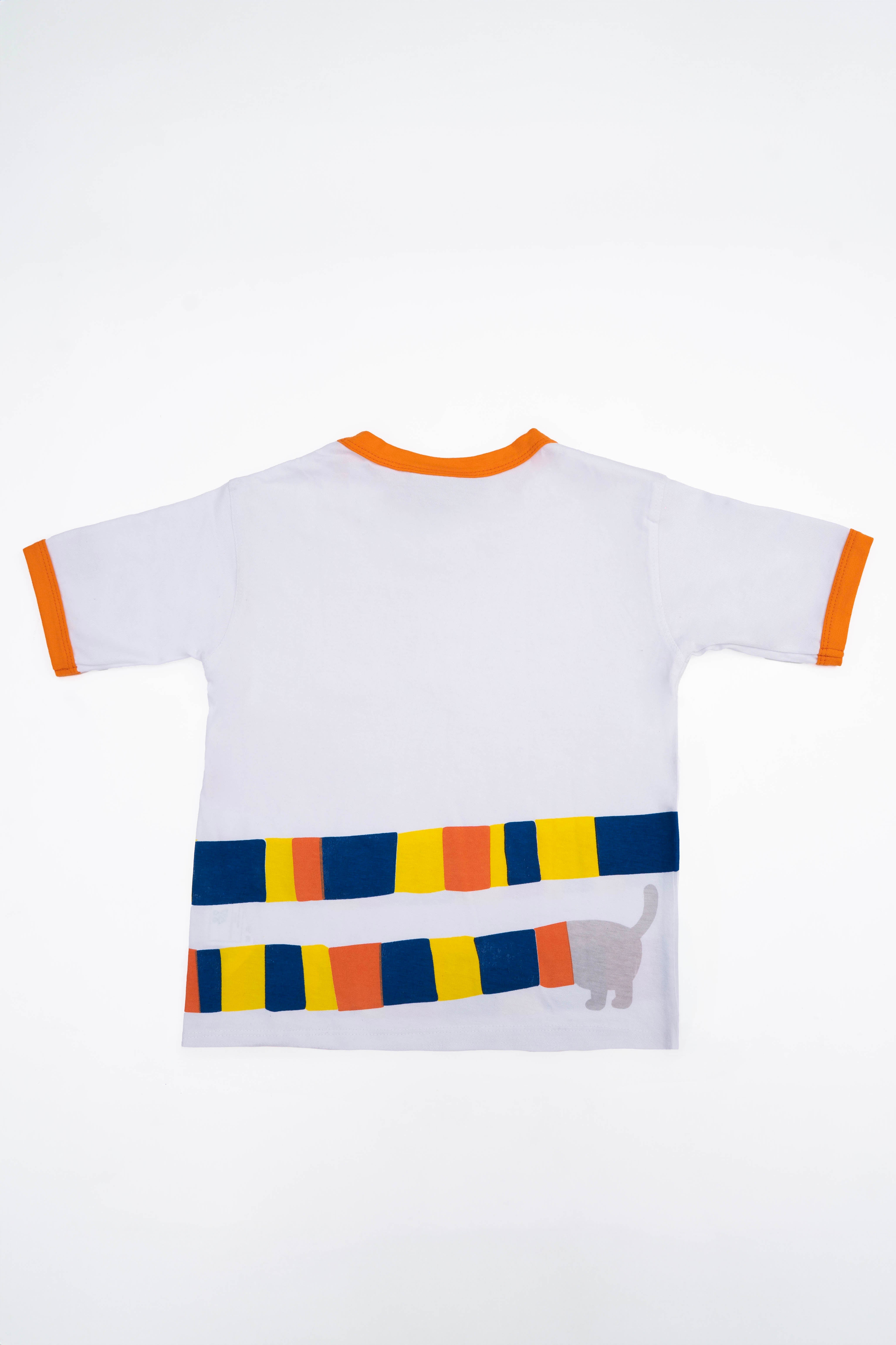 Hot Dog in orange T-shirt